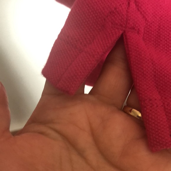 Gap Pink Stretch Pique Moisture Wicking Polo Short Sleeve Sz XL - Picture 4 of 7